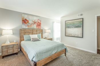 Model bedroom at hawthorne at lily flagg in huntsville, al